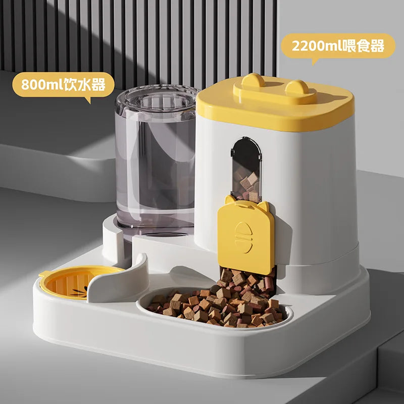 The AeroFeast™ Gravity-Powered Automatic Pet Feeder & Water Dispenser