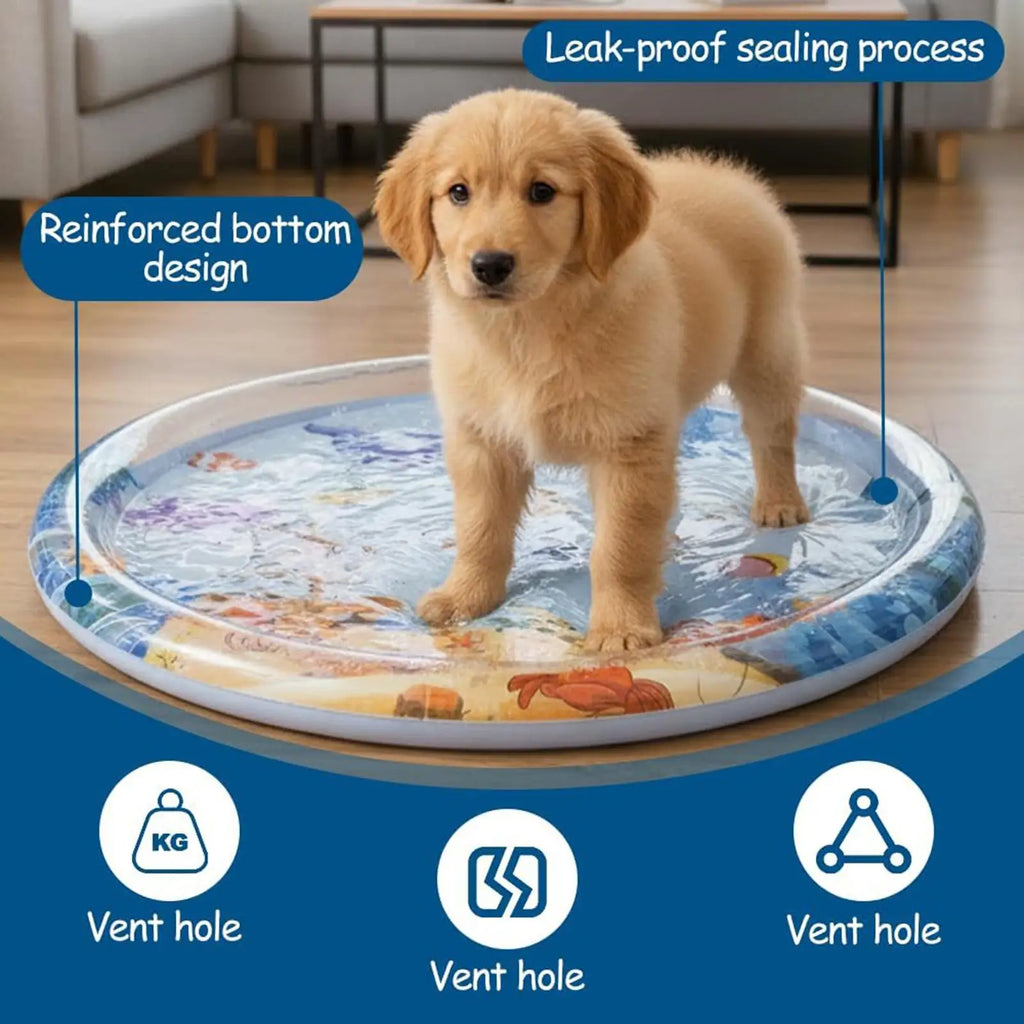 The AeroSplash™ Interactive Floating Fish Water Play Mat | Cooling Sensory Fun for Cats & Dogs