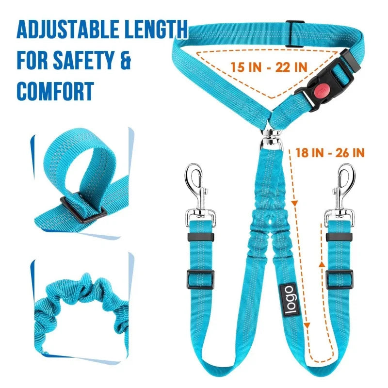 The AeroBelt™ Dual Dog Car Safety Harness