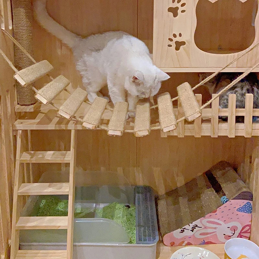 The AeroBridge™ Sisal Rope Cat Climbing Ladder