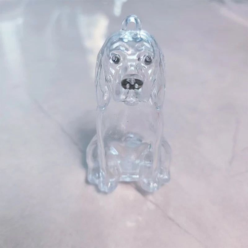 The PawVault™ Dog Hair Keepsake Clear Capsule Pendant — Pet Memorial Keychain