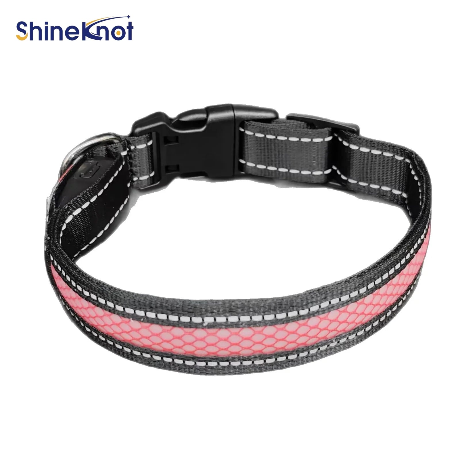 The AeroGlow™ Iridescent LED Safety Dog Collar