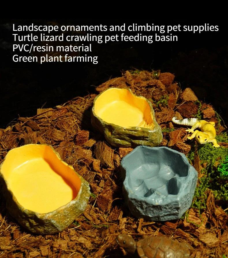 The AeroStump™ Tree Stump Reptile Food & Water Bowl | Terrarium Decor