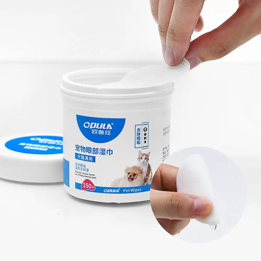 The AeroWipe™ 150-Count Pet Eye & Ear Cleaning Wipes