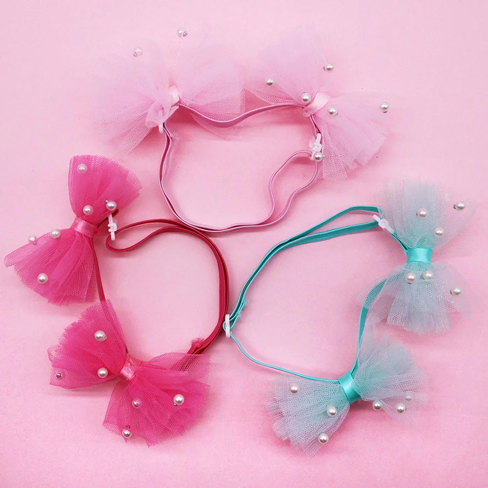The AeroBow™ Pearl Lace Dog Bows