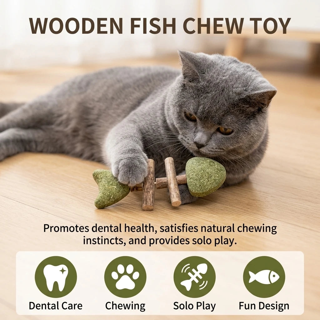 The AeroFin™ Fish-Shaped Cat Dental Chew Stick
