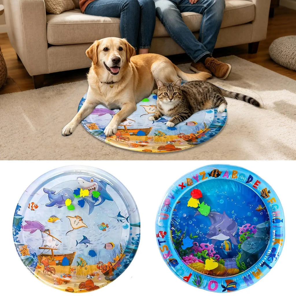 The AeroSplash™ Interactive Floating Fish Water Play Mat | Cooling Sensory Fun for Cats & Dogs