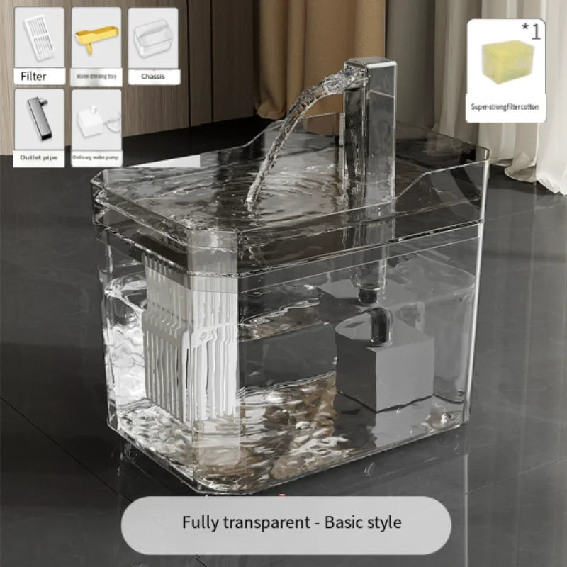 The AeroSpring™ 1.5L USB Pet Water Fountain — Quiet Circulation with Smart Filtration