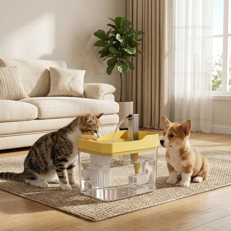 The AeroSpring™ 1.5L USB Pet Water Fountain — Quiet Circulation with Smart Filtration