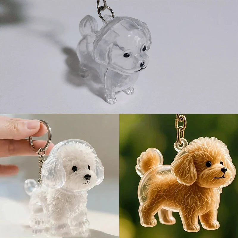 The PawVault™ Dog Hair Keepsake Clear Capsule Pendant — Pet Memorial Keychain