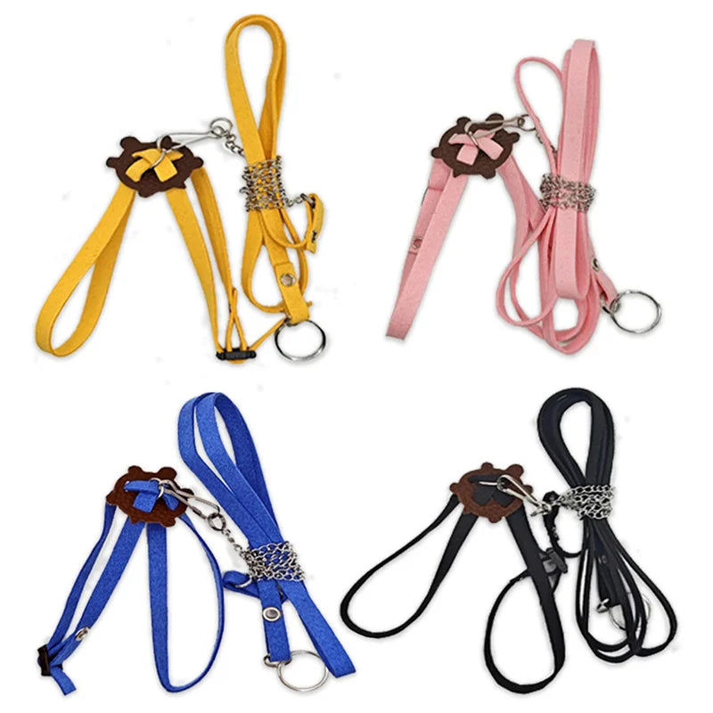 The AeroLeash™ PU Leather Turtle Walking Harness & Leash