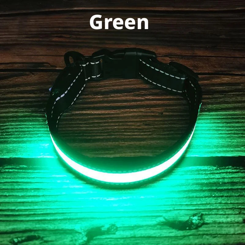 The AeroGlow™ Iridescent LED Safety Dog Collar
