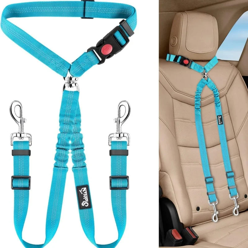 The AeroBelt™ Dual Dog Car Safety Harness