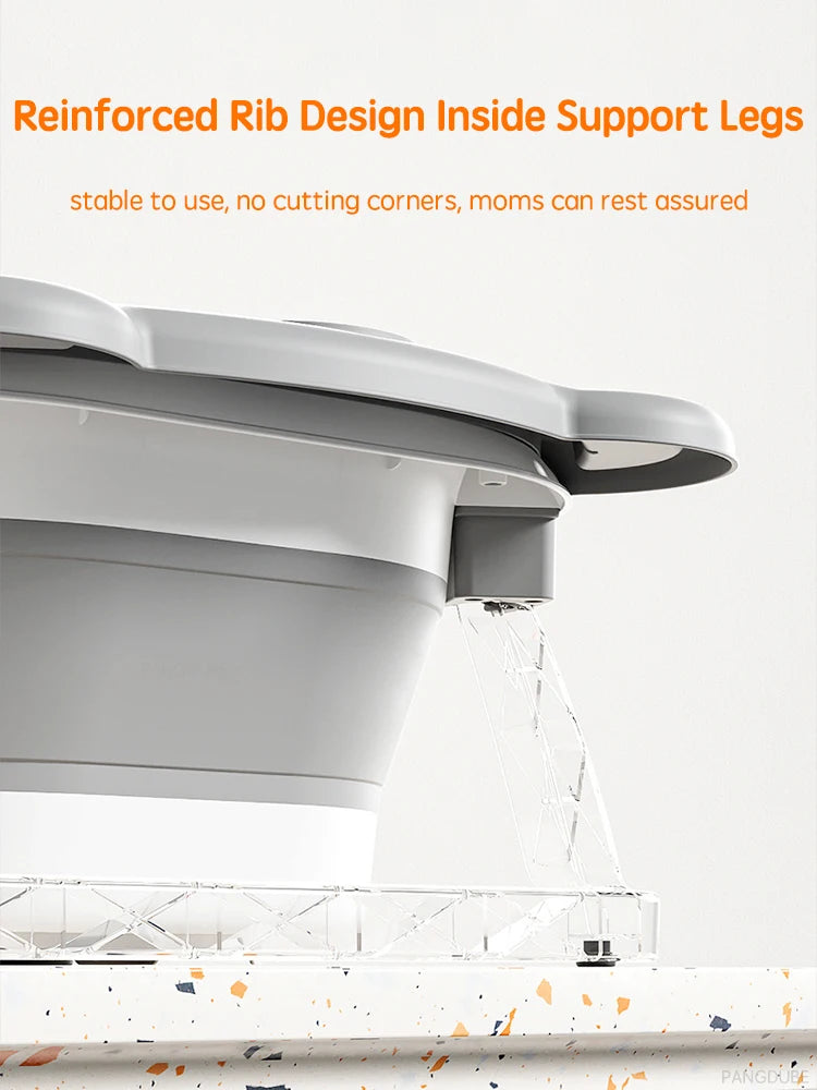 The AeroBath™ Foldable Pet Bathtub with Real-Time Temp Sensor & Bath Mat