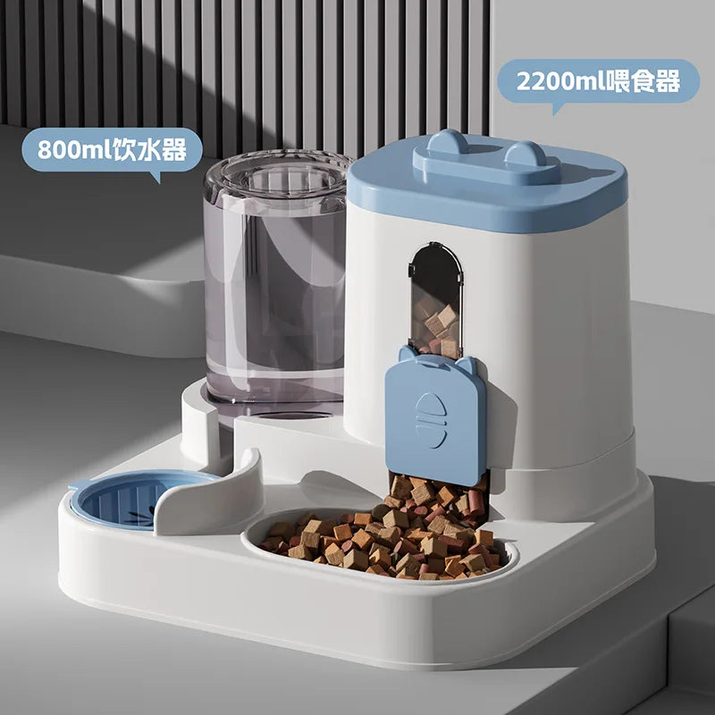 The AeroFeast™ Gravity-Powered Automatic Pet Feeder & Water Dispenser