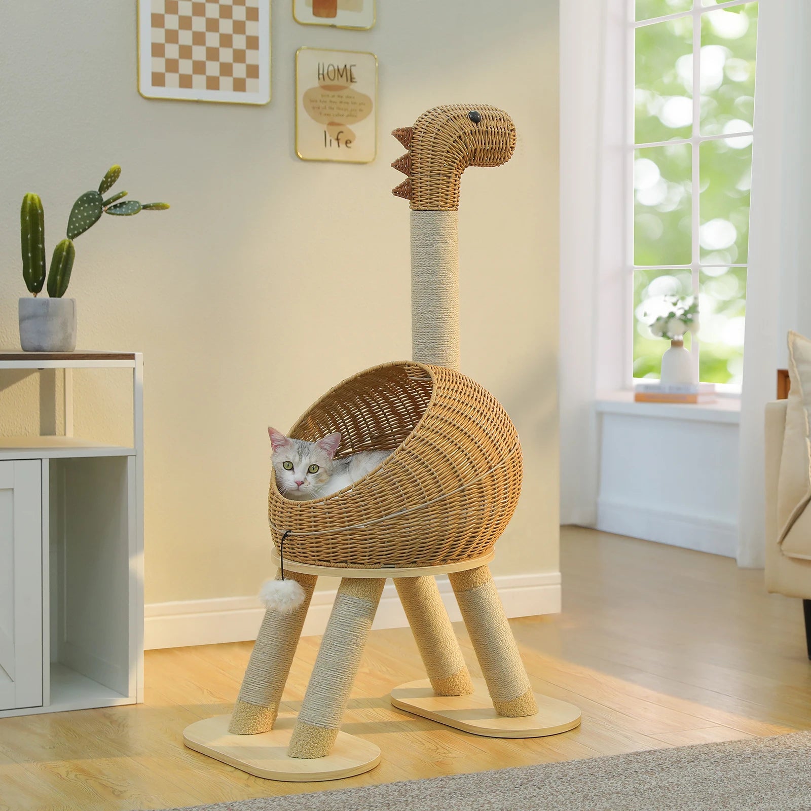 The AeroDino™ Cat Tree Tower with Sisal Scratching Post