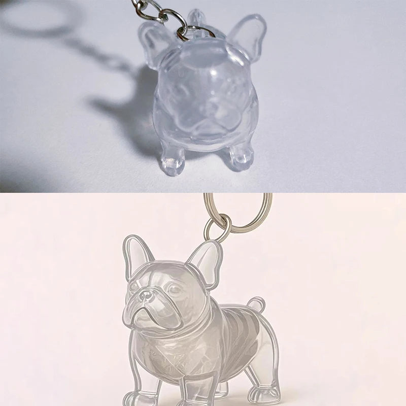 The PawVault™ Dog Hair Keepsake Clear Capsule Pendant — Pet Memorial Keychain