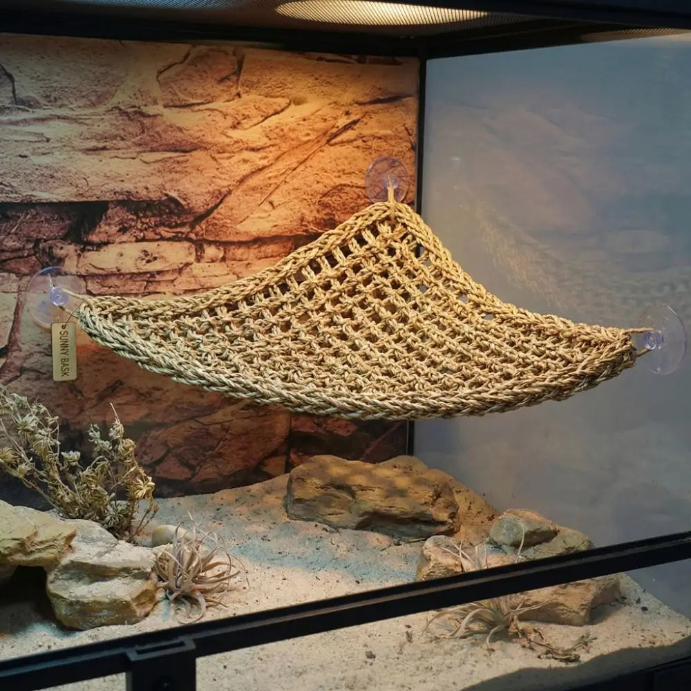 The AeroLounge™ Suction Cup Lizard Hammock | Breathable Mesh Reptile Hammock