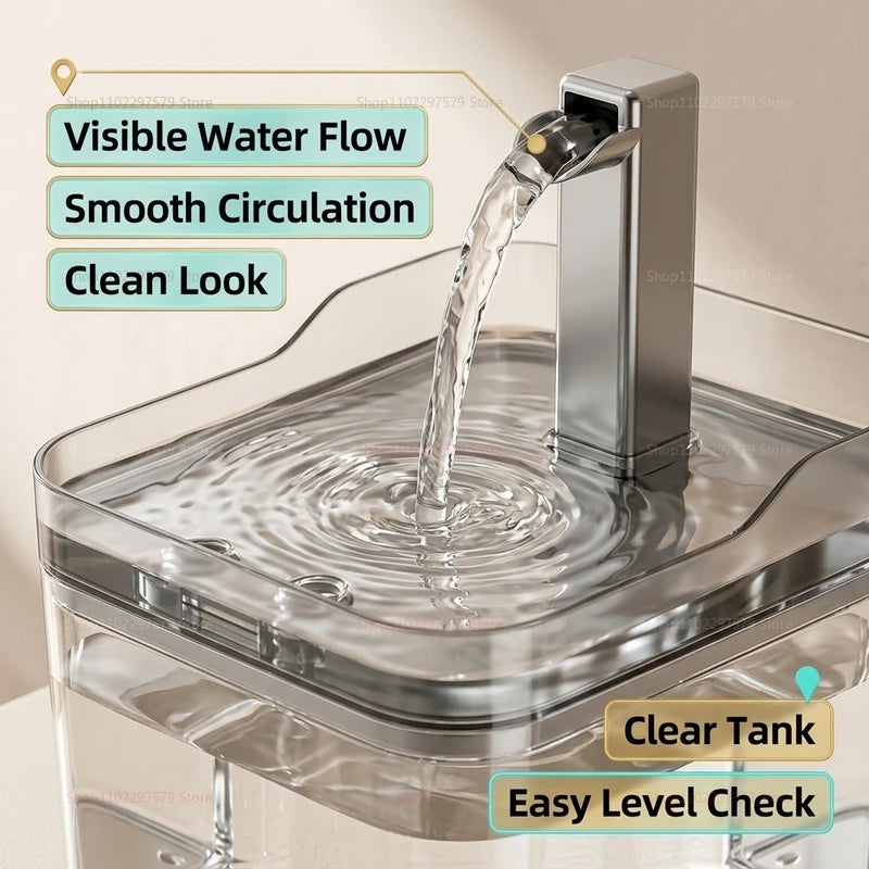 The AeroSpring™ 1.5L USB Pet Water Fountain — Quiet Circulation with Smart Filtration