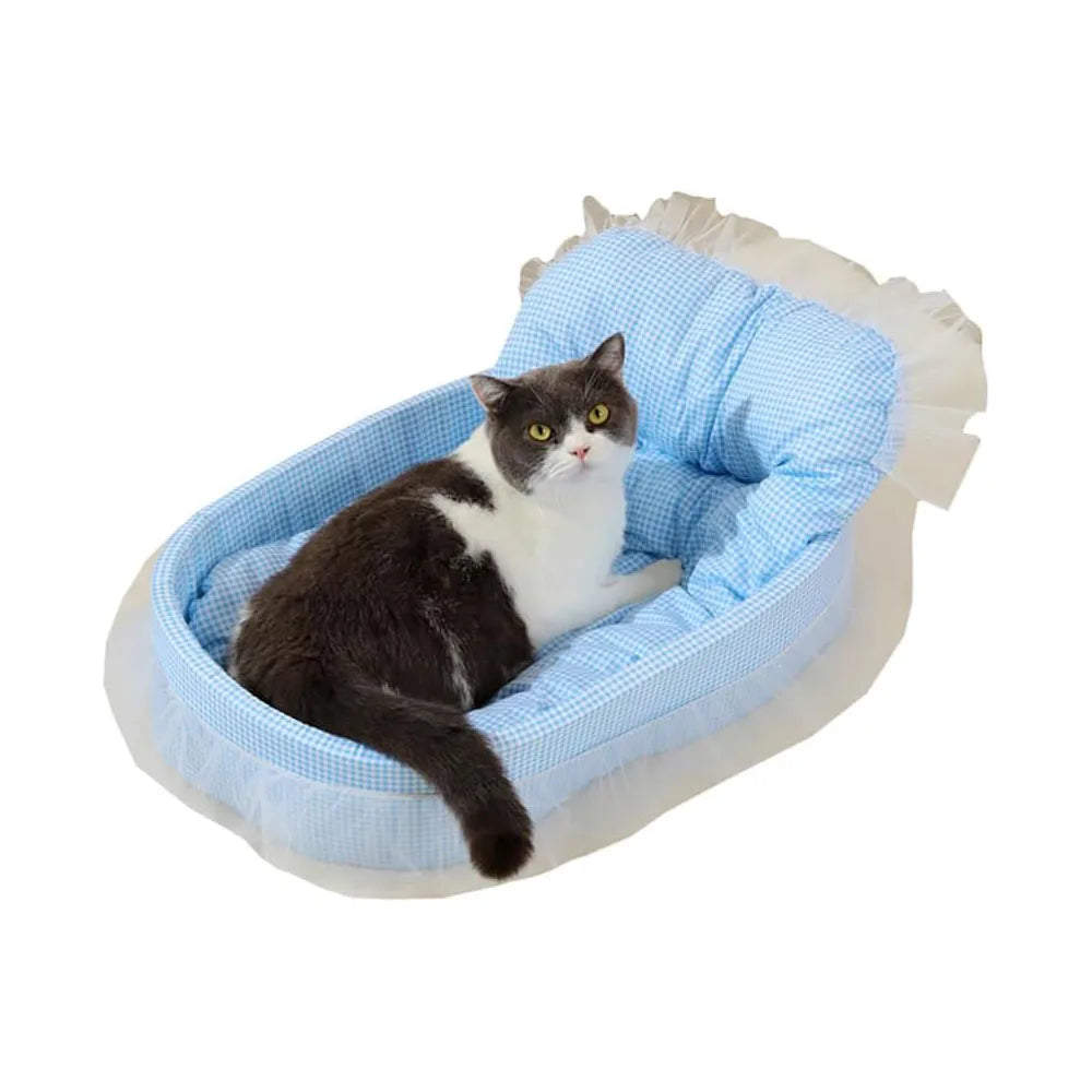The AeroNest™ Lace-Trimmed Princess Sofa Bed for Cats & Small Dogs