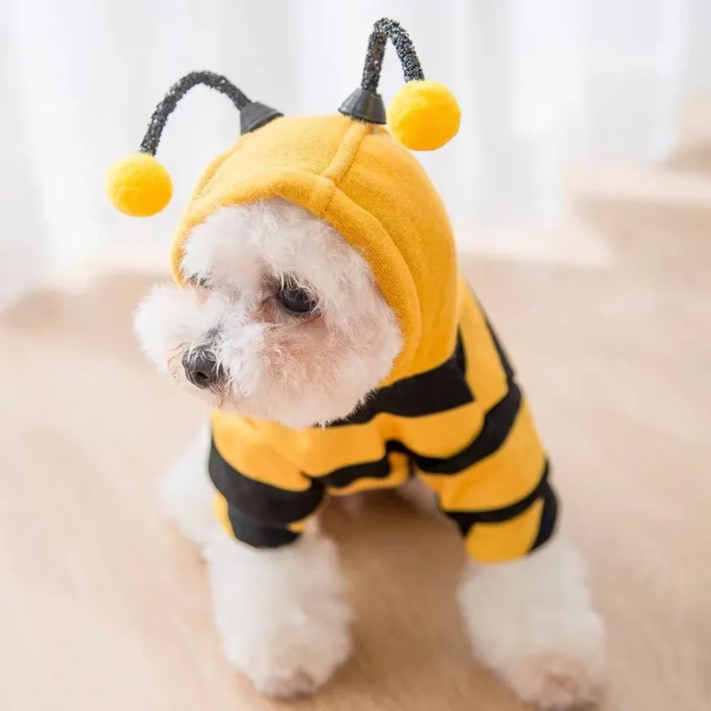 The AeroBee™ Halloween Bee Costume Hoodie — Warm Cosplay Outfit for Dogs & Cats