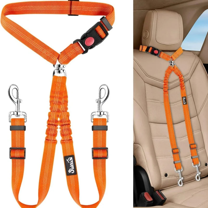 The AeroBelt™ Dual Dog Car Safety Harness