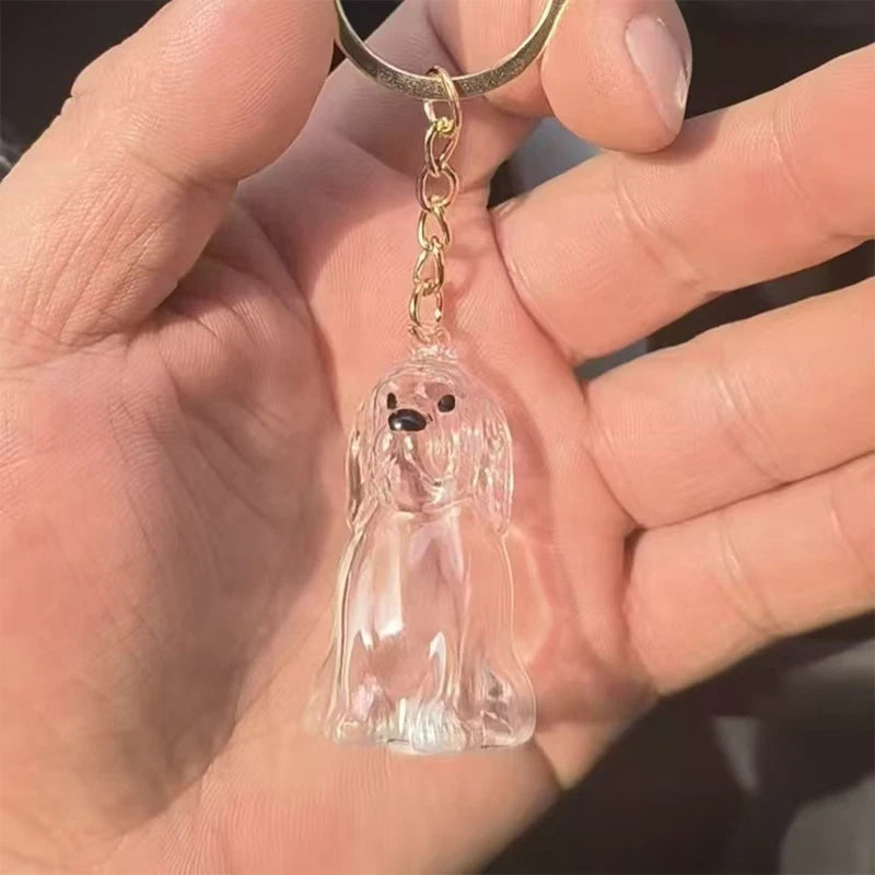 The PawVault™ Dog Hair Keepsake Clear Capsule Pendant — Pet Memorial Keychain