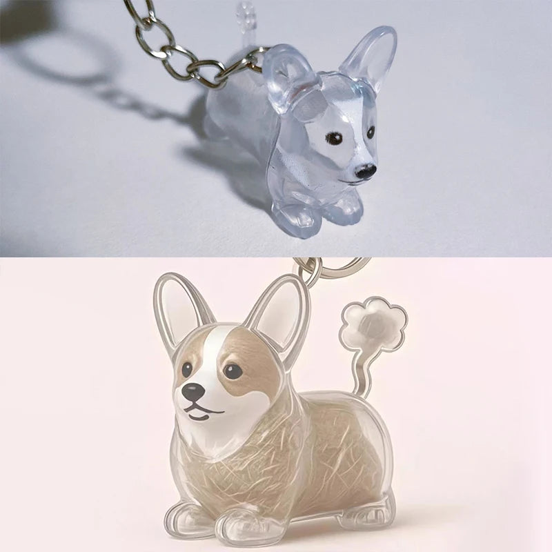The PawVault™ Dog Hair Keepsake Clear Capsule Pendant — Pet Memorial Keychain