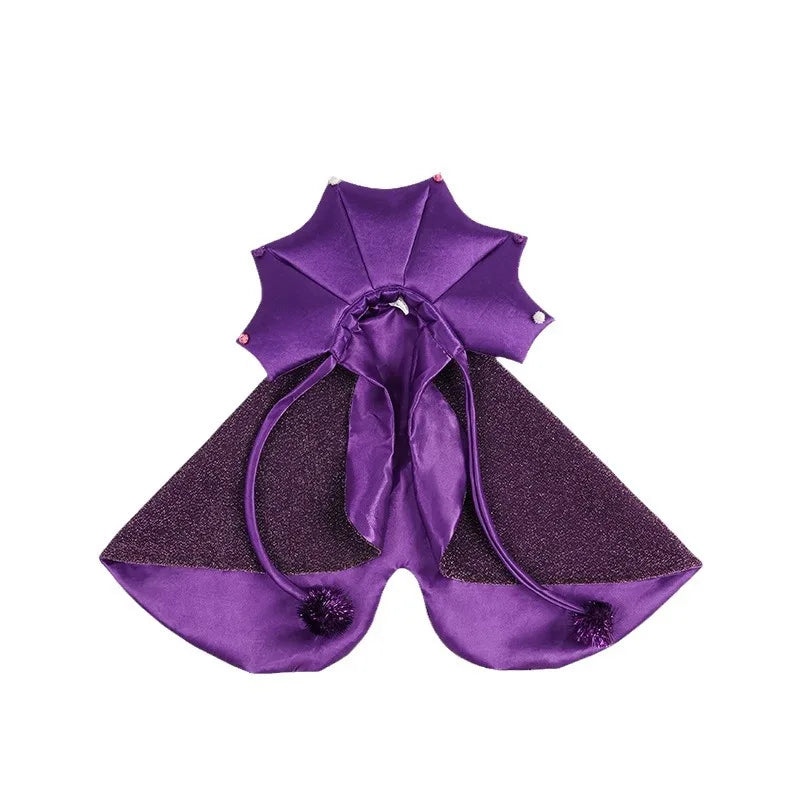 The AeroWitch™ Halloween Witch Costume — Purple Cloak & Magic Hat for Dogs & Cats