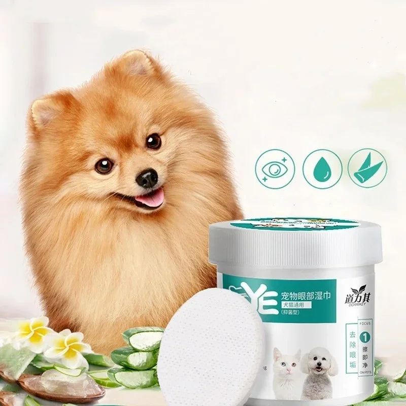 The AeroWipe™ 130-Count Pet Eye & Ear Cleaning Wipes
