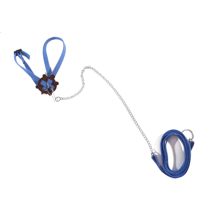 The AeroLeash™ PU Leather Turtle Walking Harness & Leash