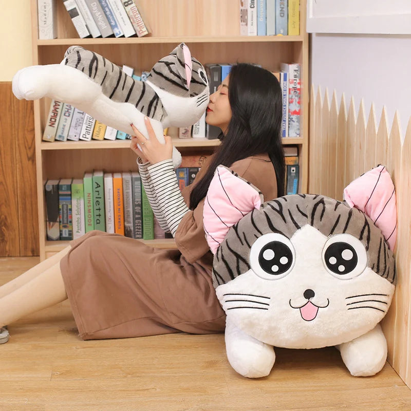 The AeroSnooze™ Kawaii Cheese Cat Plush Pillow | 4 Sizes | 40–80cm