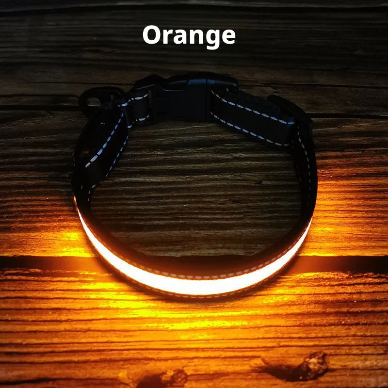 The AeroGlow™ Iridescent LED Safety Dog Collar