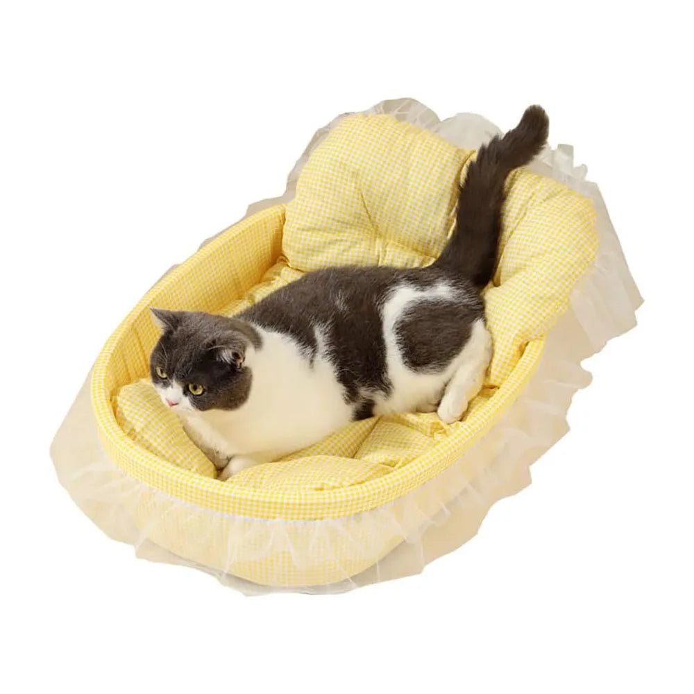 The AeroNest™ Lace-Trimmed Princess Sofa Bed for Cats & Small Dogs