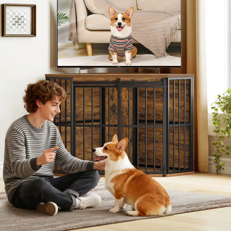 The AeroKennel™ Corner Dog Crate Furniture