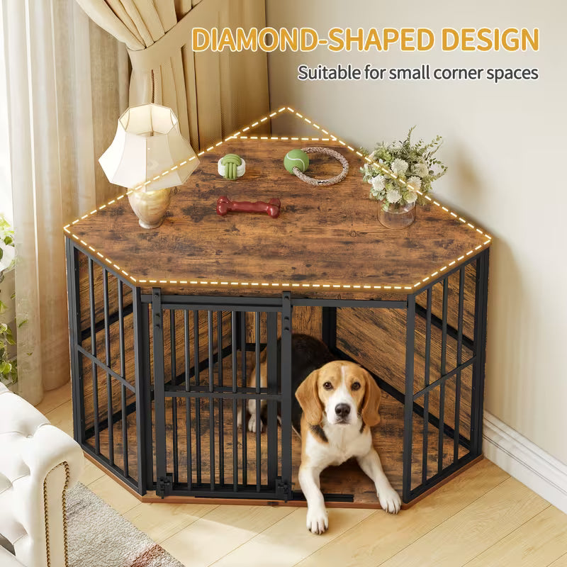 The AeroKennel™ Corner Dog Crate Furniture