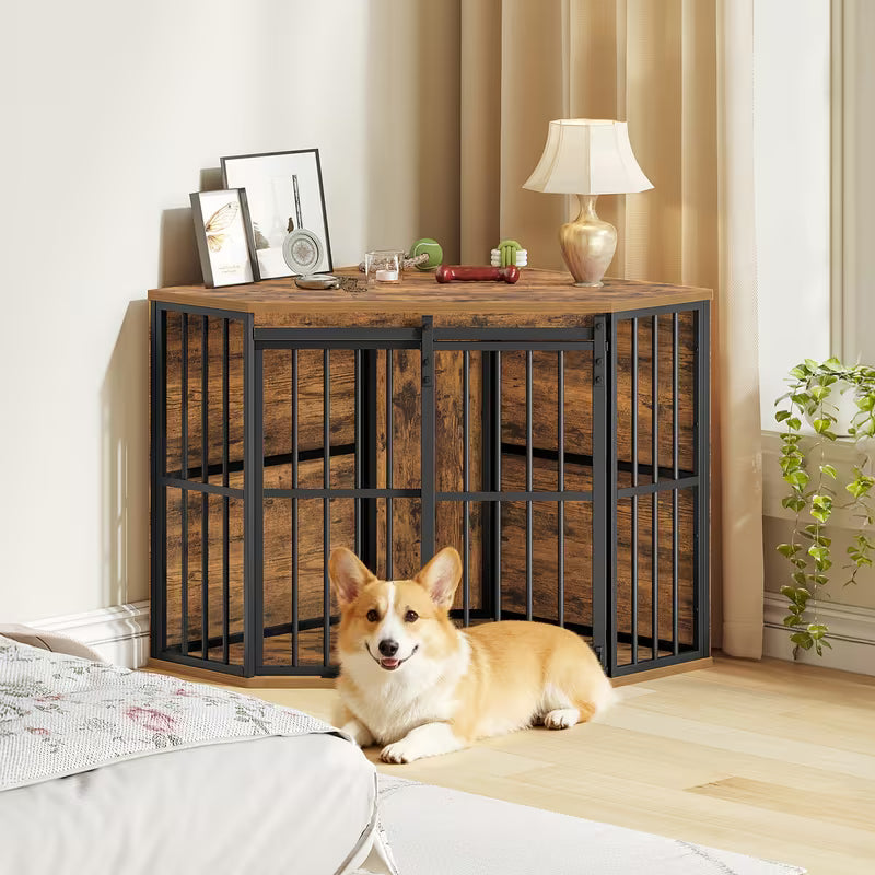 The AeroKennel™ Corner Dog Crate Furniture