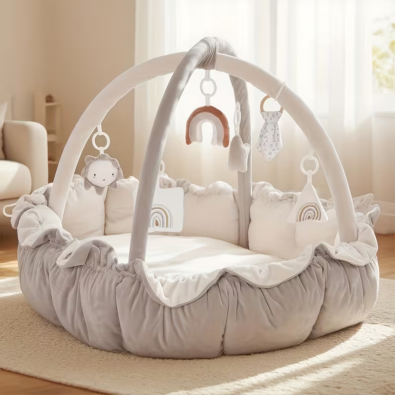 AeroNest 6 engaging hanging toys - rainbow, mirror, teether, star, sun bell, triangle