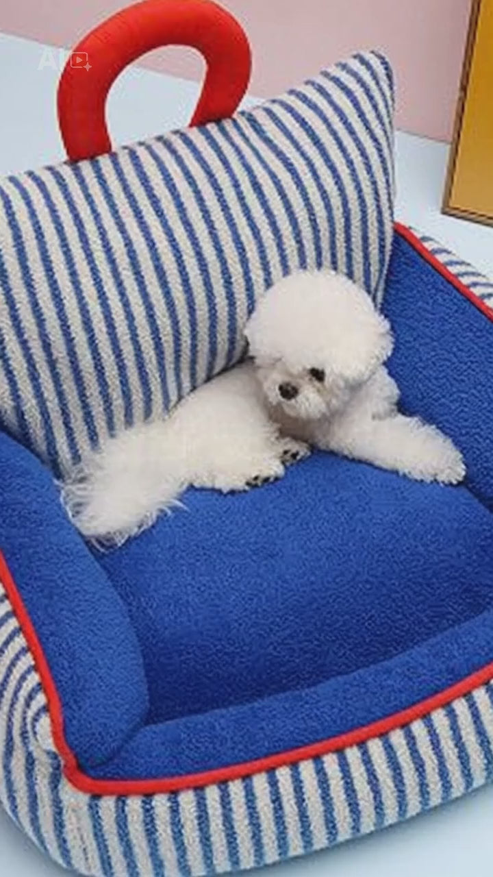 The AeroSofaBed™ Oversized Dog Sofa Bed | Blue Stripes | M, L & XL