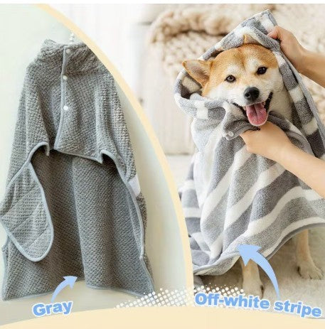 The AeroDry™ Quick-Dry Dog Bathrobe